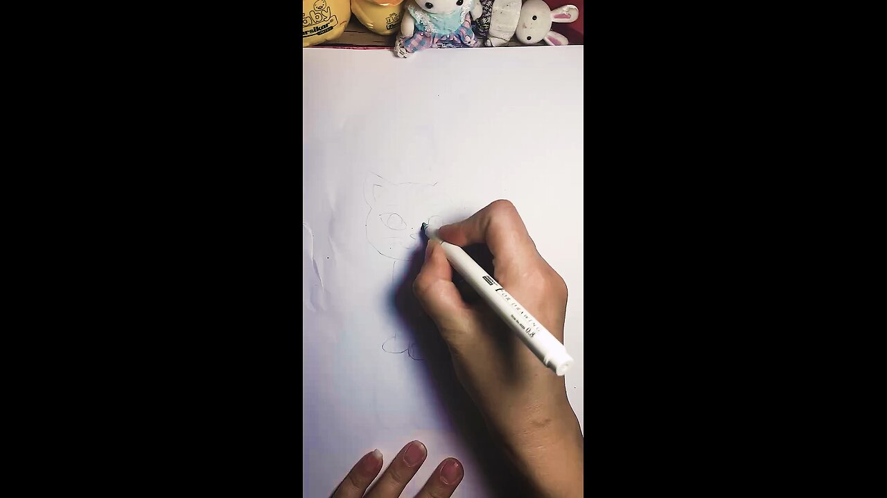 Easy Cute Cat Drawing 🐱✨ | #shorts #drawing