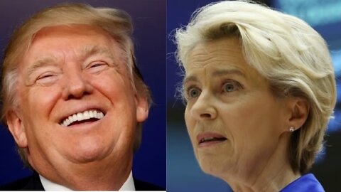 Unelected President of the European Commission Loses it in front of TRUMP.