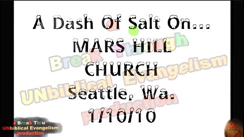 (POSTMORTEM) MARS HILL CHURCH ASSAULTED _Break Through Religious Crap - Blast From The Past