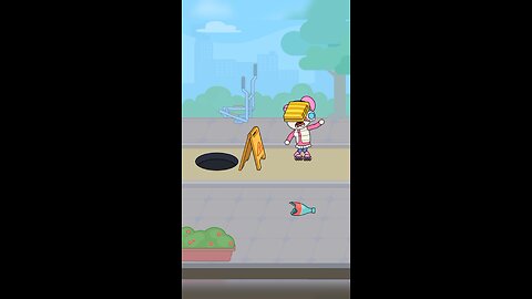 A cloth stuck in his eye… and he fell into a hole! #shorts