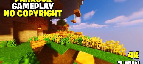 Minecraft Parkour 7 Minutes No Copyright Gameplay 4K | 65