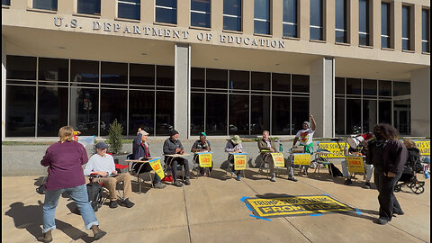 Protesters Hold “Study-in” Demonstration Outside Department of Education