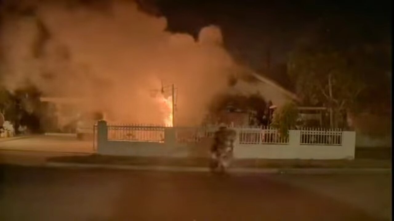 Tesla cam films O.C. fire that displaced 4 adults, 2 kids