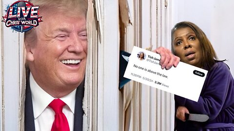 LIVE WITH CHRIS'WORLD - Letitia James is a FRAUDSTER | Bezos FAKE Space Launch | Maine is CUT OFF