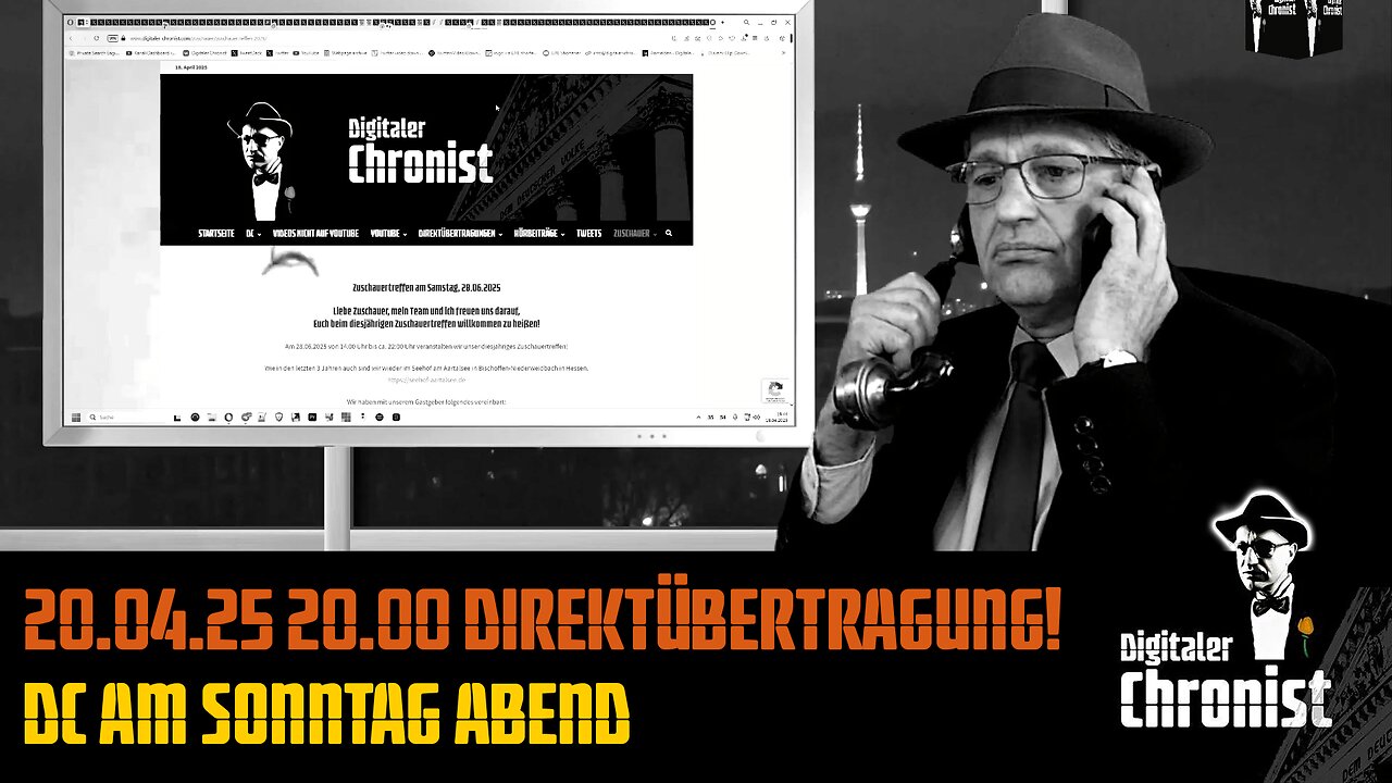 Aufzeichnung vom 20.04.25 Direktübertragung! DC am Sonntag Abend
