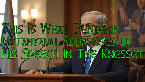 This Is What Benjamin Netanyahu Addresses In His Speech In The Knesset