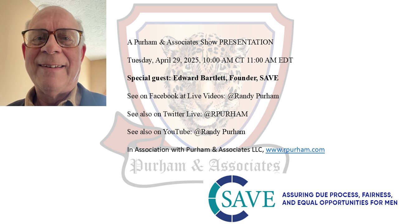 Special guest: Edward Bartlett, Founder, SAVE