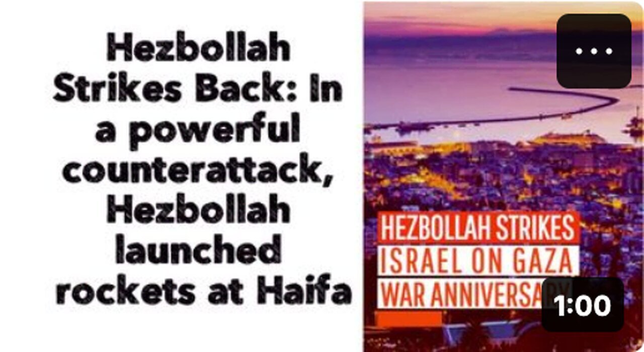 "Hezbollah Retaliates with Powerful Rocket Attack on Haifa"