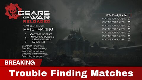 Players Report Issues Finding Match In Gears Of War Reloaded Beta