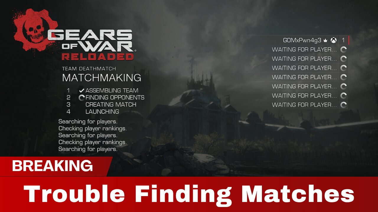 Players Report Issues Finding Match In Gears Of War Reloaded Beta