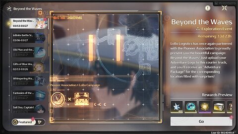 Beyond the Waves-Exploration event Wuthering Waves (WuWa) - Version 2.1 - Day 6