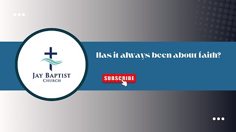 Has it always been about faith?