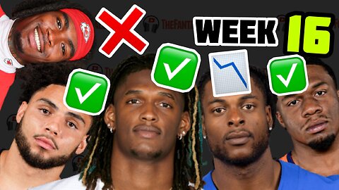 Week 16: ✅Lamb, London, Harvey ❌Adams, Rice