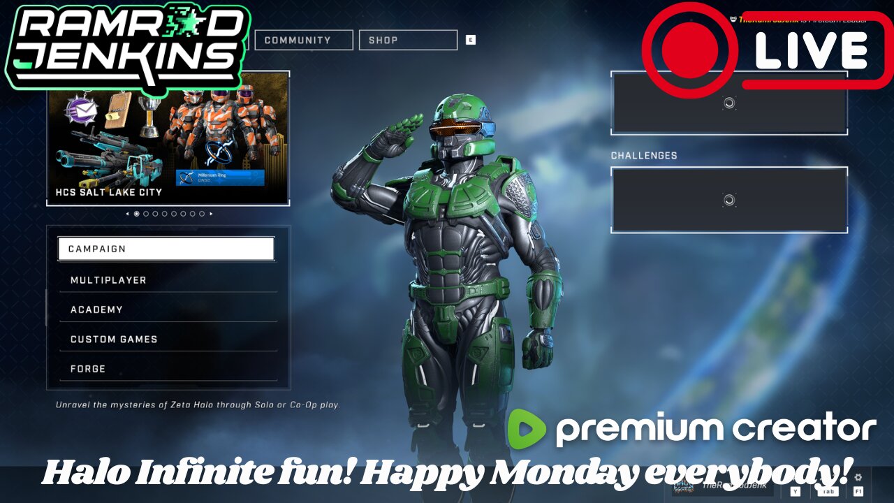 Happy Monday! Hop in chat and hang out! Halo fun!