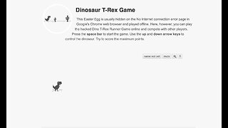 Dinosaur T-Rex Game