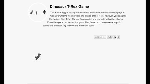 Dinosaur T-Rex Game
