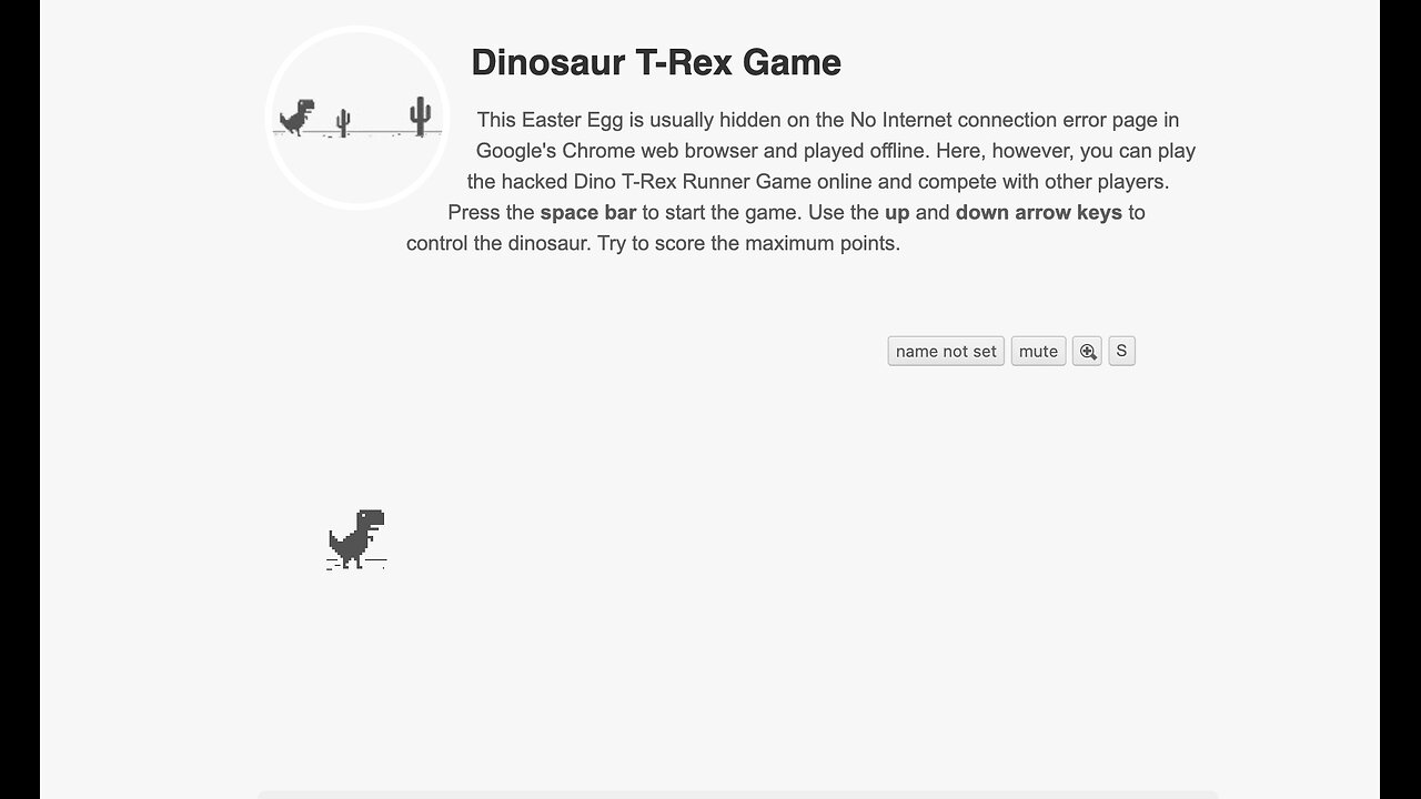 Dinosaur T-Rex Game