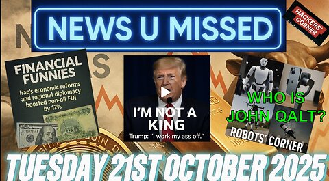NEWS U MISSED WITH PAUL BROOKER & DREW DEMI TUESDAY 21ST OCTOBER 2025