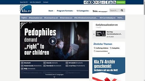 www.kla.tv Warning! WHO and UN Planned Decriminalization of Pedophilia Ongoing!