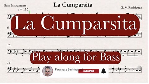 La Cumparsita - Rodriguez | Play along for Bass Instruments