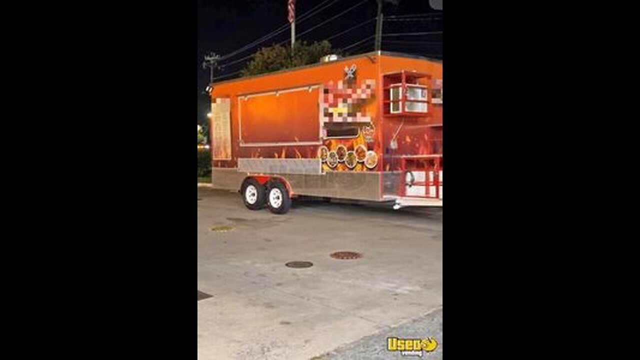 8.5' x 18'- Kitchen Food Concession Trailer with Porch for Sale in Florida!