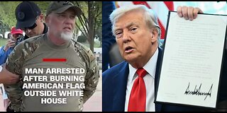 Veteran’s Bold Flag-Burning Protest Defies Trump’s New Law Outside White House!