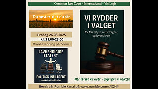 26.8.25: Stortingsvalget 2025. Vi rydder fram sannheter