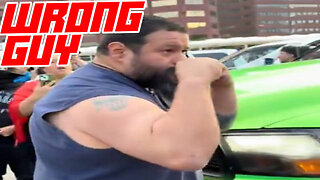 Mexican Man Tries to Fight Idiots Blocking the Road for Illegal Aliens