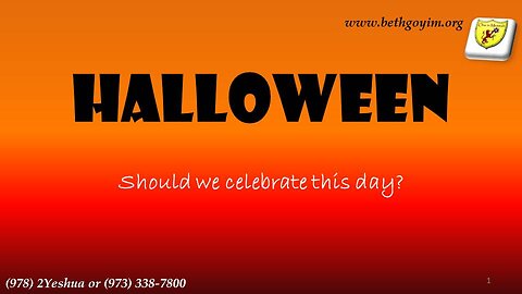 BGMCTV THE CITY GATE MESSIANIC BIBLE STUDY - HALLOWEEN