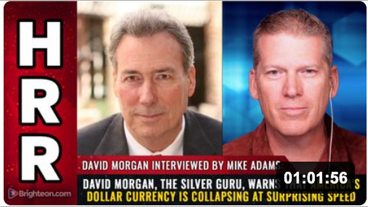 David Morgan, the Silver Guru, warns that America’s dollar currency is collapsing at surprising speed