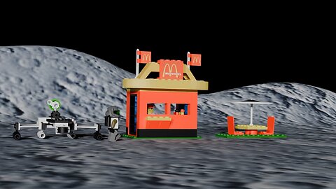 3D Lego Animation - Moon Burgers Gone Wrong!