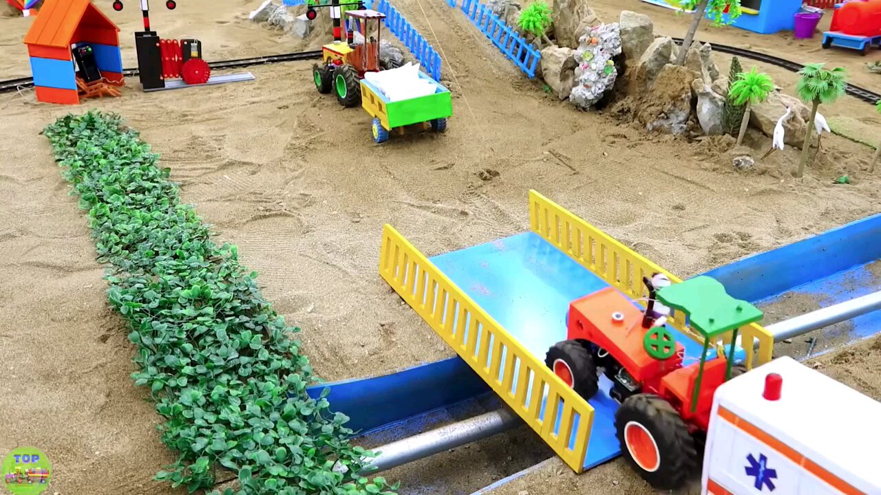 Tractor Amazing Modern Asphalt Road Construction #miniwaterpump #minitractores #babyviral #Cartoon