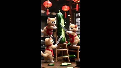 Cooking Cucumber Cat