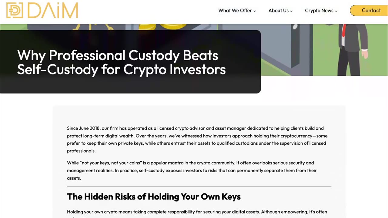 Why Professional Custody Of Bitcoin Beats Self-Custody