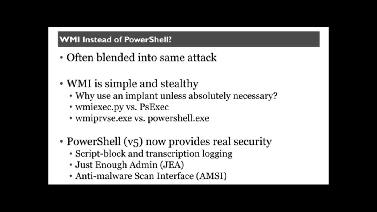Investigating WMI Attacks