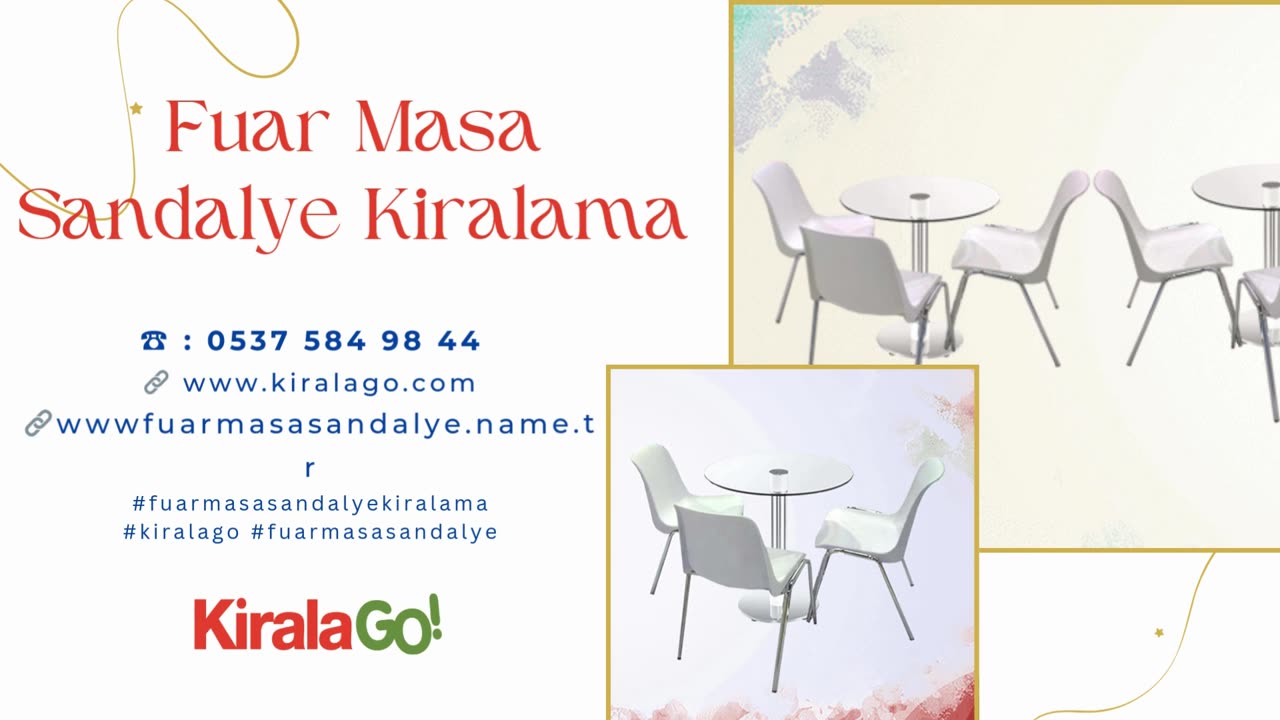 Fuar Masa Sandalye Kiralama