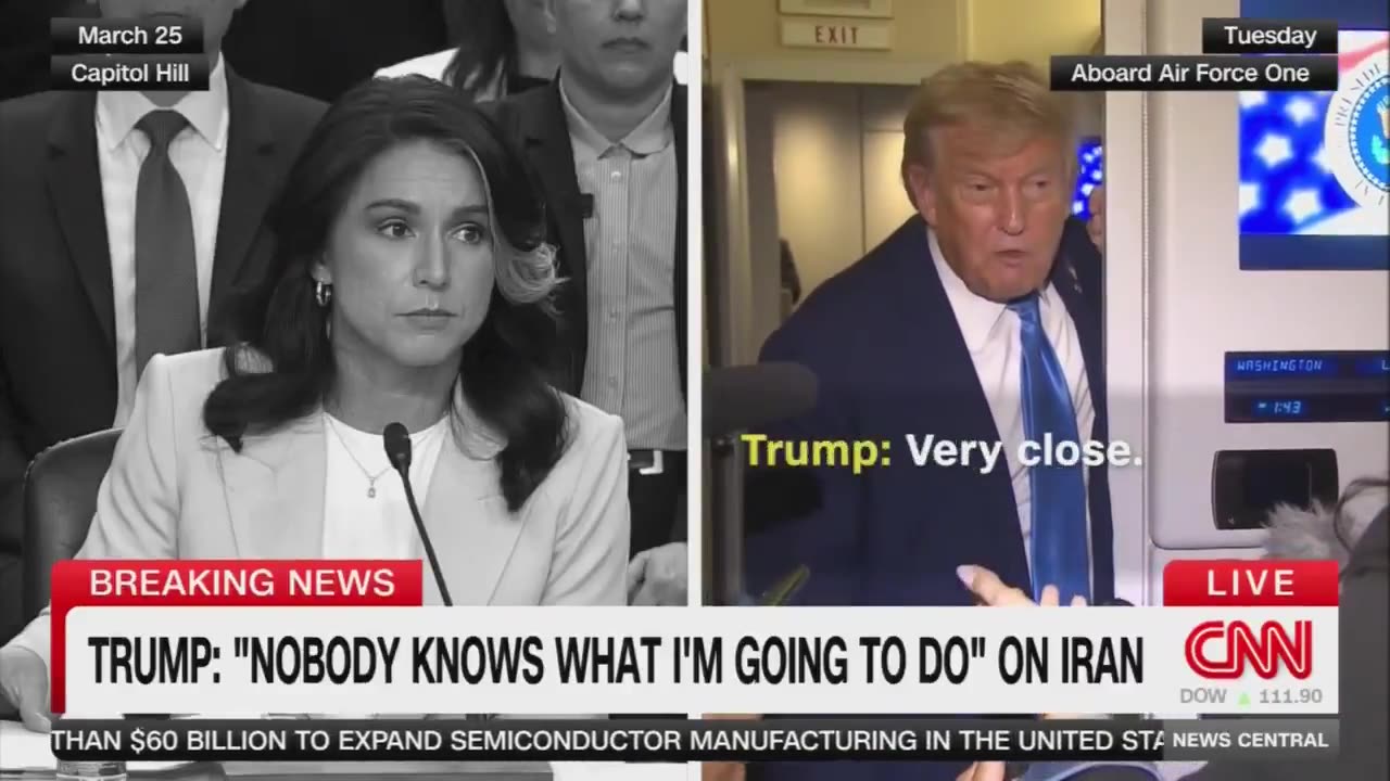 CNN : Tulsi Gabbard "Iran is not building a nuclear weapon" , and Trump responds