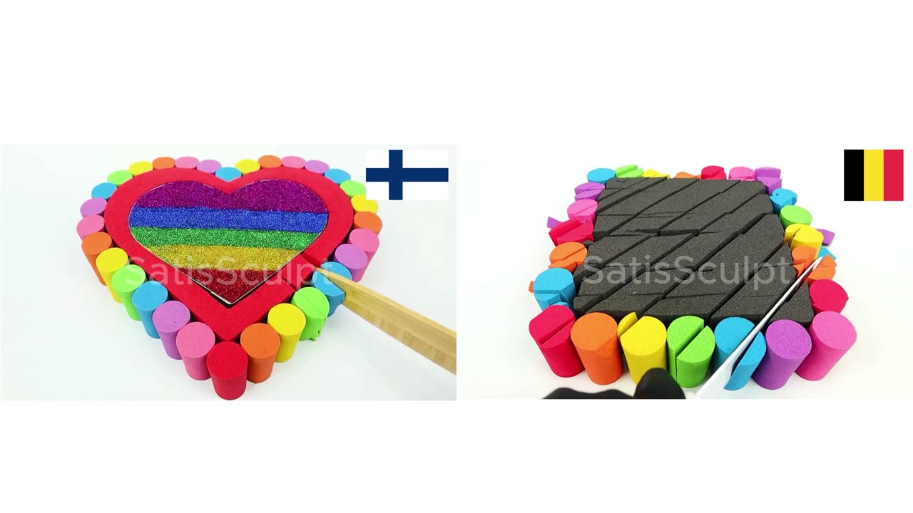 Symmetry of Nations 🇫🇮🇧🇪 — Pure 4K Visual ASMR • Dual Serenity • 動きの芸術