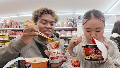 Only Eating KOREAN CONVENIENCE STORE FOOD For 24 Hours!!