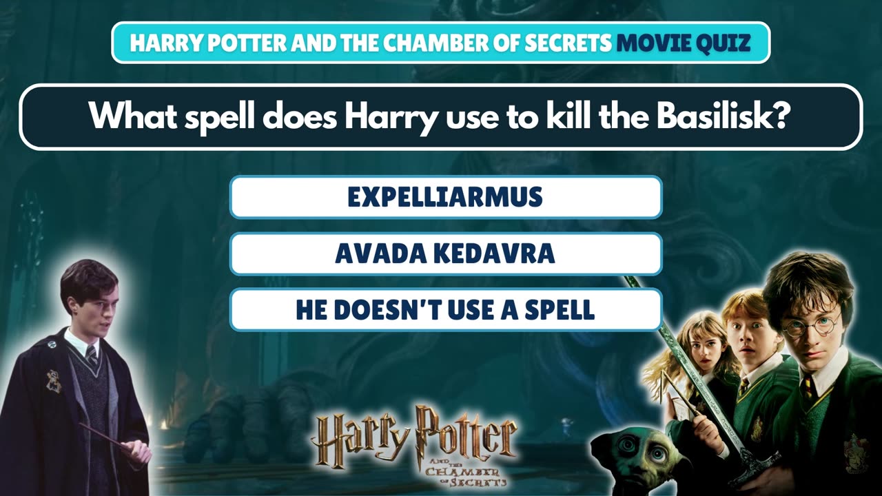 Harry Potter Movie Quiz | Chamber of Secrets Ultimate Fan Quiz Challenge | Fun MCQ Test