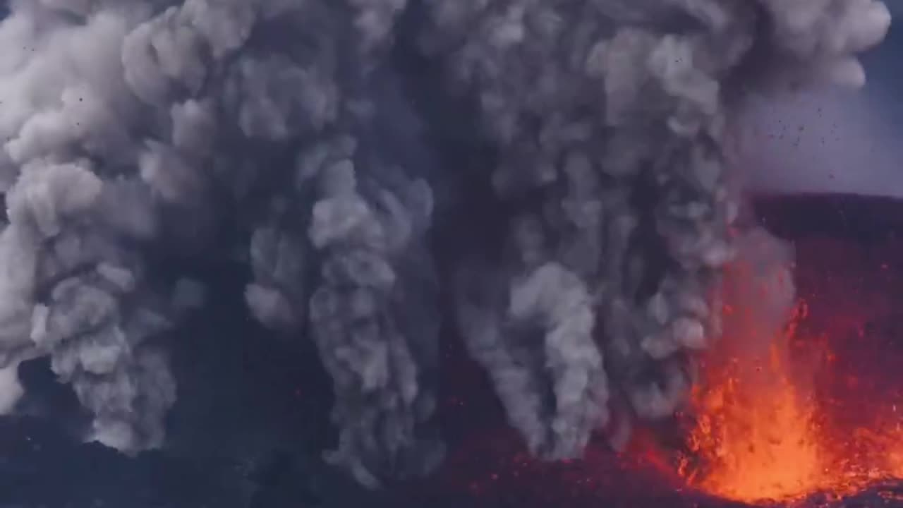 INCREDIBLE ERUPTION IN ICELAND, DRONE HIGH QUALITY VIDEO