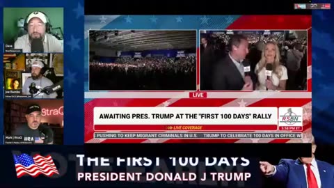 News Treason - WATCH PARTY Trump's 100th Day in Office Rally - 4-29-25