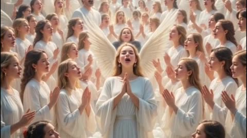 Angels are singing praises to him