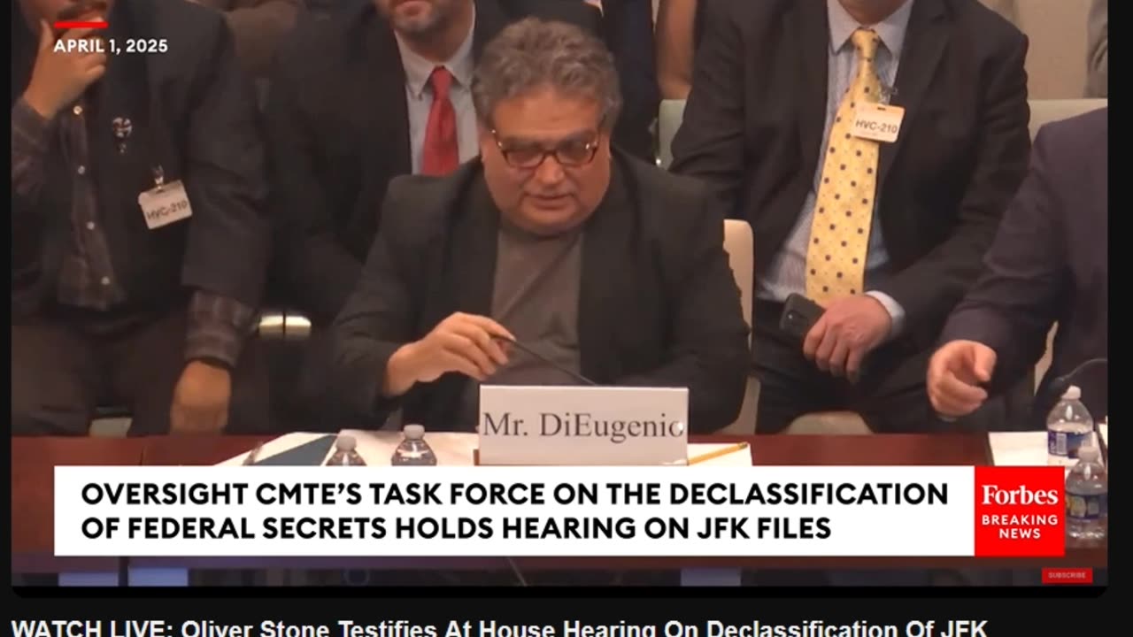 Oliver Stone Testifies At House Hearing On Declassification Of JFK Assassination Files
