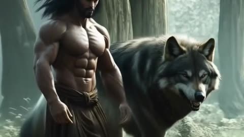 Savage Bond: Man and Wolf Through the Wild #wildwolf