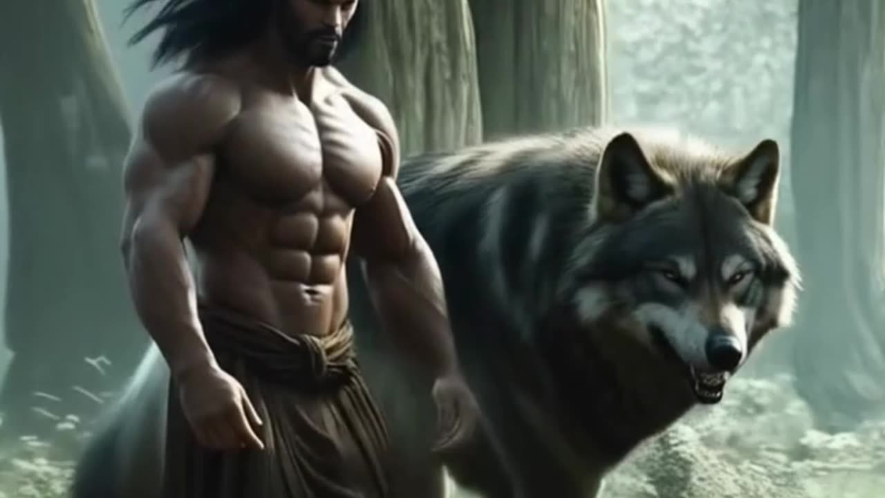 Savage Bond: Man and Wolf Through the Wild #wildwolf