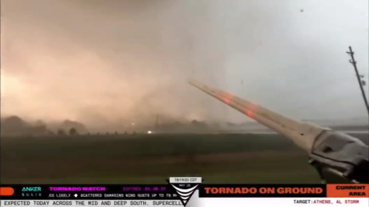 BREAKING: Video shows a massive tornado on the ground in Alabama.
