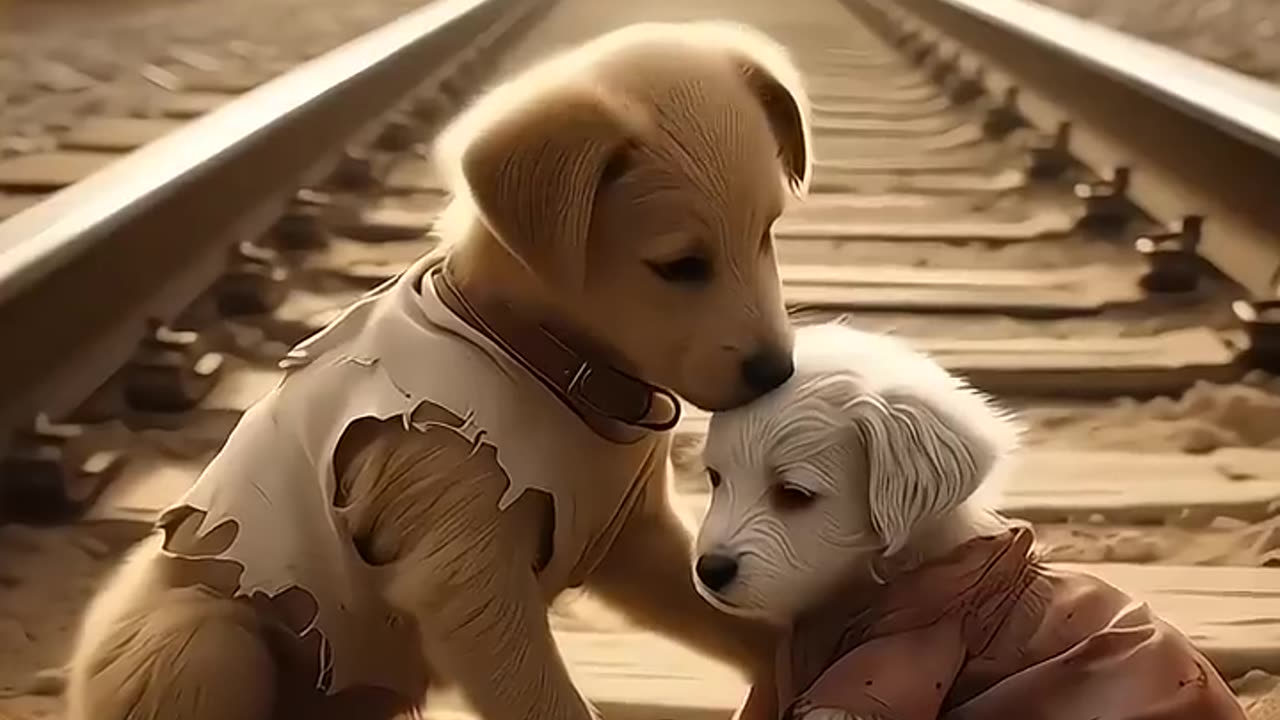 Poor_puppy_is_saved_by_Hanuman_Ji_🙏._The_kindness_of_friends._#shorts_#monkey_#dostpappu