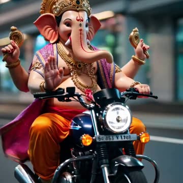 Ganesha On Bike Ride ❣️🙏🙏🌺🌺🙏🙏
