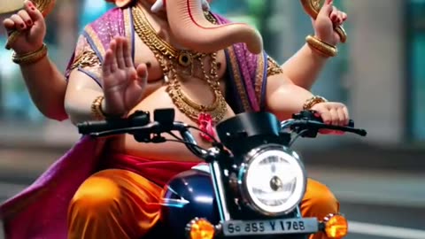 Ganesha On Bike Ride ❣️🙏🙏🌺🌺🙏🙏